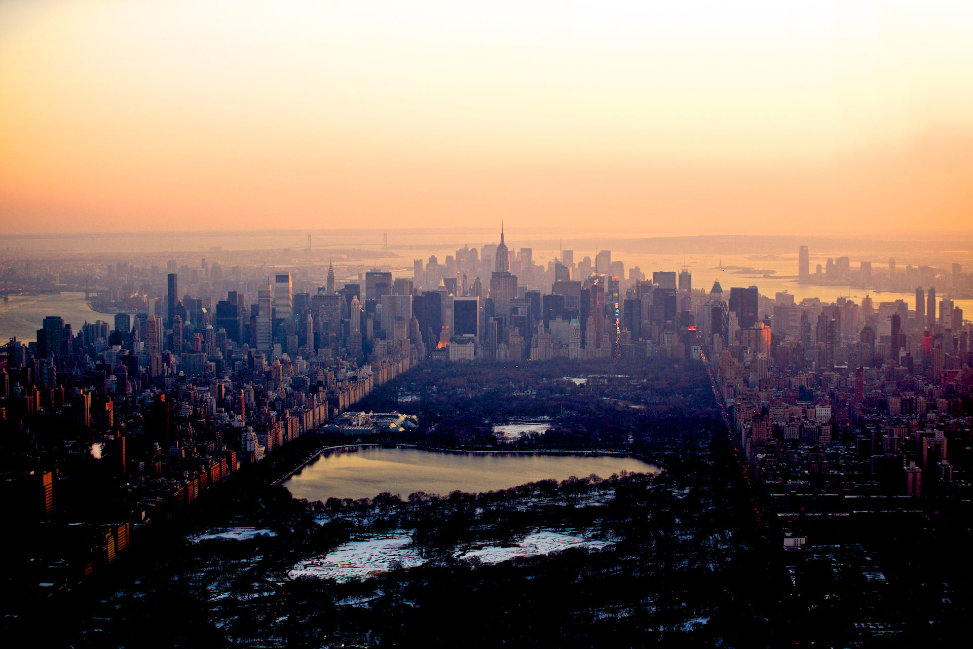 Aerial photo of Manhattan and NYC in 2008