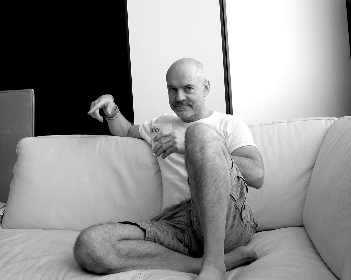 The German Fine Art photographer Ralf Graebner in his Studio in Brooklyn.